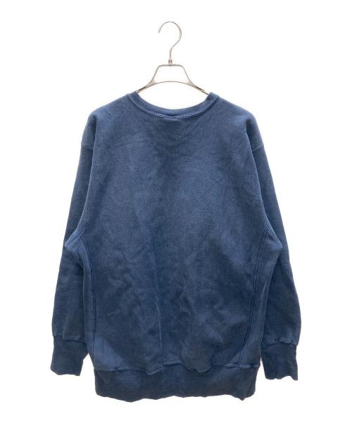 Champion REVERSE WEAVE（チャンピオン リバース ウィーブ）Champion REVERSE WEAVE (チャンピオン リバース ウィーブ) プリントスウェット ネイビー サイズ:X-LARGEの古着・服飾アイテム