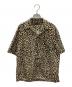 MINEDENIM（マインデニム）の古着「Leopard Print Flannel S.S Open Collar SH」｜ベージュ