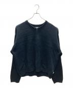 stussyステューシー）の古着「Roll V Neck ニット」｜ブラック