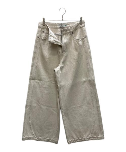 scuffers（スカッファー）SCUFFERS (スカッファー) バギーデニムパンツ ホワイト サイズ:38の古着・服飾アイテム