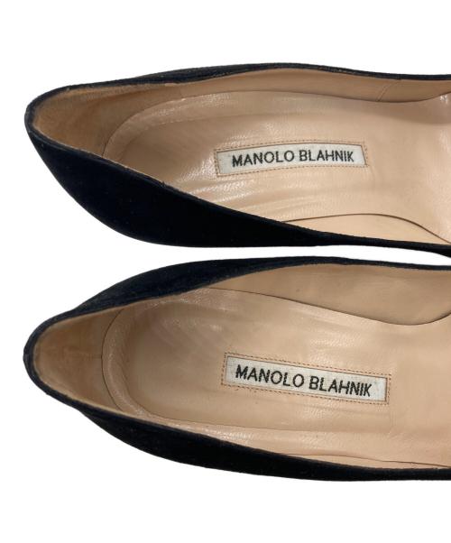 Manolo Blahnik（マノロ ブラニク）Manolo Blahnik (マノロ ブラニク) KIETTA スエードヒールパンプス ブラック サイズ:SIZE 37の古着・服飾アイテム