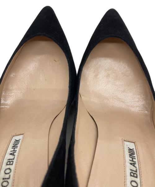 Manolo Blahnik（マノロ ブラニク）Manolo Blahnik (マノロ ブラニク) KIETTA スエードヒールパンプス ブラック サイズ:SIZE 37の古着・服飾アイテム