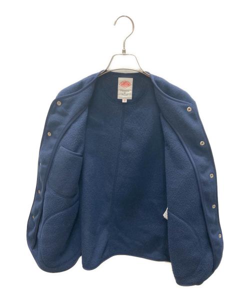 DANTON（ダントン）DANTON (ダントン) フリースカラーレスジャケット ネイビー サイズ:34の古着・服飾アイテム