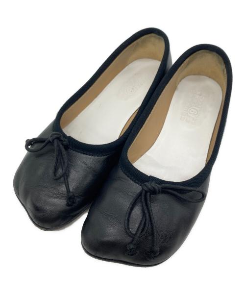 MM6 Maison Margiela（エムエムシックスメゾンマルジェラ）MM6 Maison Margiela (エムエムシックスメゾンマルジェラ) BALLET SHOE　バレエ　パンプス ブラック サイズ:SIZE 35の古着・服飾アイテム