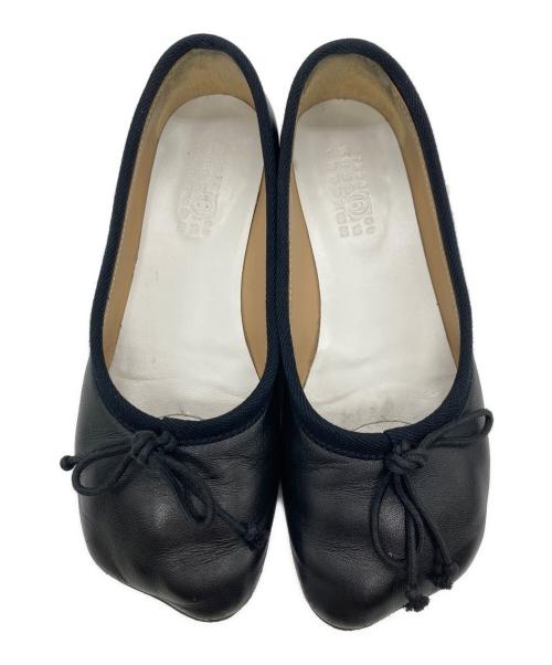 MM6 Maison Margiela（エムエムシックスメゾンマルジェラ）MM6 Maison Margiela (エムエムシックスメゾンマルジェラ) BALLET SHOE　バレエ　パンプス ブラック サイズ:SIZE 35の古着・服飾アイテム