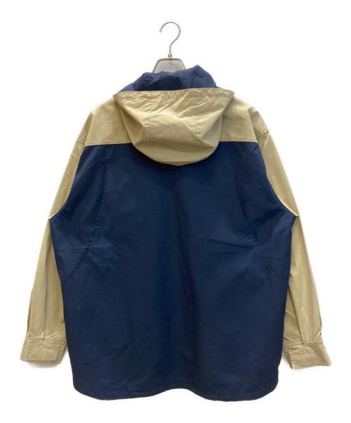 stussy（ステューシー）stussy (ステューシー) バイカラーフーデッドジャケット ベージュ×ネイビー サイズ:SIZE Mの古着・服飾アイテム