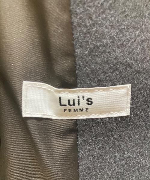 Lui's FEMME（ルイスファム）Lui's FEMME (ルイスファム) ビーバーメルトンボリュームコート グレー サイズ:SIZE Fの古着・服飾アイテム