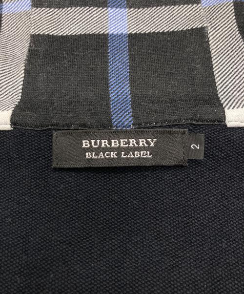 BURBERRY BLACK LABEL（バーバリーブラックレーベル）BURBERRY BLACK LABEL (バーバリーブラックレーベル) ラビットファー付ジップパーカー ブラック サイズ:2の古着・服飾アイテム