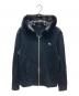 BURBERRY BLACK LABEL（バーバリーブラックレーベル）の古着「ラビットファー付ジップパーカー」｜ブラック