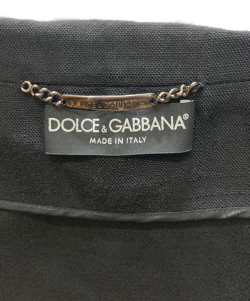 DOLCE & GABBANA（ドルチェ＆ガッバーナ）DOLCE & GABBANA (ドルチェ＆ガッバーナ) フリンジ比翼ジャケット ブラック サイズ:SIZE 40の古着・服飾アイテム