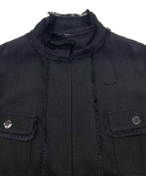 DOLCE & GABBANA（ドルチェ＆ガッバーナ）DOLCE & GABBANA (ドルチェ＆ガッバーナ) フリンジ比翼ジャケット ブラック サイズ:SIZE 40の古着・服飾アイテム
