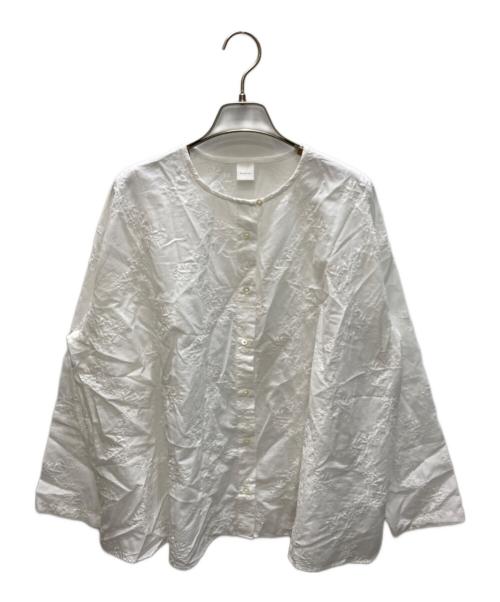 KAGURE（カグレ）kagure (カグレ) コットンエンブロイダリーAラインシャツ ホワイト サイズ:size Freeの古着・服飾アイテム