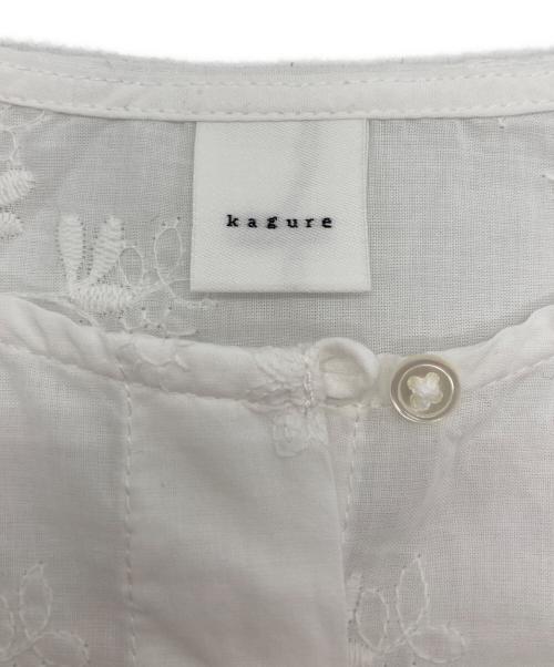 KAGURE（カグレ）kagure (カグレ) コットンエンブロイダリーAラインシャツ ホワイト サイズ:size Freeの古着・服飾アイテム
