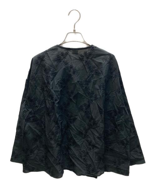 KAGURE（カグレ）kagure (カグレ) コットンエンブロイダリーAラインシャツ ブラック サイズ:size Freeの古着・服飾アイテム