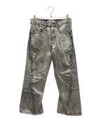 NVRFRGTネヴァーフォーゲット）の古着「3D TWISTED WIDE LEG JEANS」｜グレー