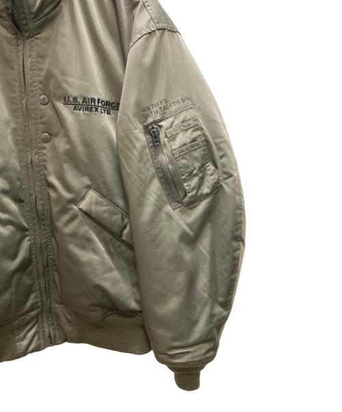 AVIREX（アヴィレックス）AVIREX (アヴィレックス) ステンシルジャケット HAT IN THE RING 中綿ジャケット グリーン サイズ: Lの古着・服飾アイテム