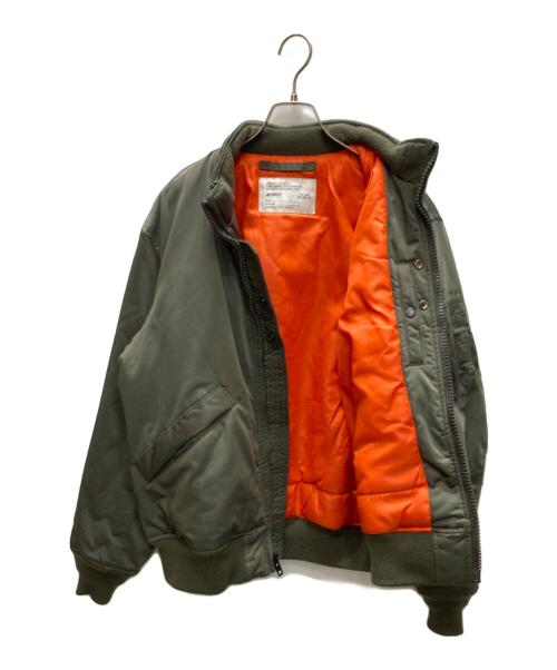 AVIREX（アヴィレックス）AVIREX (アヴィレックス) ステンシルジャケット HAT IN THE RING 中綿ジャケット グリーン サイズ: Lの古着・服飾アイテム