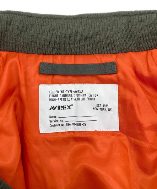 AVIREX（アヴィレックス）AVIREX (アヴィレックス) ステンシルジャケット HAT IN THE RING 中綿ジャケット グリーン サイズ: Lの古着・服飾アイテム