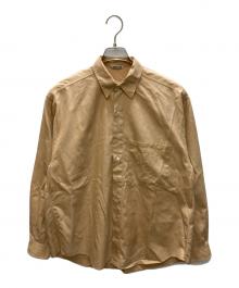 AURALEE（オーラリー）の古着「WASHED FINX TWILL BIG SHIRT」｜ベージュ