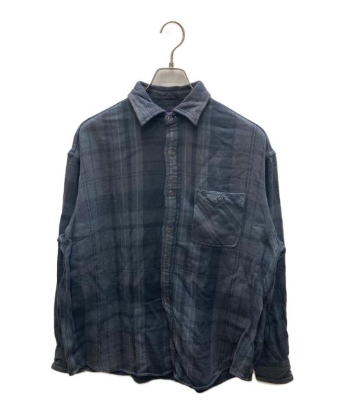 THE NORTHFACE PURPLELABEL（ザ・ノースフェイス パープルレーベル）THE NORTHFACE PURPLELABEL (ザ・ノースフェイス パープルレーベル) Flannel Plaid Field Shirt / フランネルプラッドフィールドシャツ グレー サイズ:Sの古着・服飾アイテム