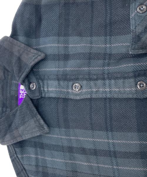 THE NORTHFACE PURPLELABEL（ザ・ノースフェイス パープルレーベル）THE NORTHFACE PURPLELABEL (ザ・ノースフェイス パープルレーベル) Flannel Plaid Field Shirt / フランネルプラッドフィールドシャツ グレー サイズ:Sの古着・服飾アイテム