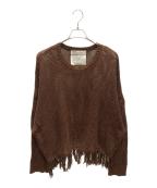 DAIRIKUダイリク）の古着「Pullover Fringe Net Knit」｜ブラウン