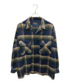 PENDLETON×TOMORROW LANDペンドルトン×トゥモローランド）の古着「シルクシャギー ボードシャツ」｜ネイビー