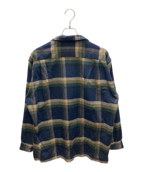 PENDLETON（ペンドルトン）PENDLETON (ペンドルトン) TOMORROW LAND (トゥモローランド) シルクシャギー ボードシャツ ネイビー サイズ:SIZE Mの古着・服飾アイテム
