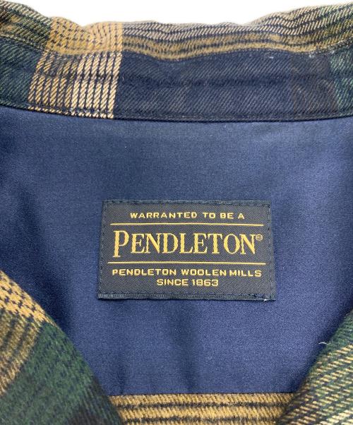 PENDLETON（ペンドルトン）PENDLETON (ペンドルトン) TOMORROW LAND (トゥモローランド) シルクシャギー ボードシャツ ネイビー サイズ:SIZE Mの古着・服飾アイテム