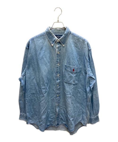 RALPH LAUREN（ラルフローレン）RALPH LAUREN (ラルフローレン) BIG SHIRT デニムBDシャツ インディゴ サイズ:Lの古着・服飾アイテム