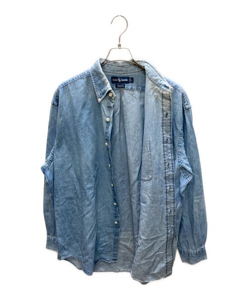 RALPH LAUREN（ラルフローレン）RALPH LAUREN (ラルフローレン) BIG SHIRT デニムBDシャツ インディゴ サイズ:Lの古着・服飾アイテム