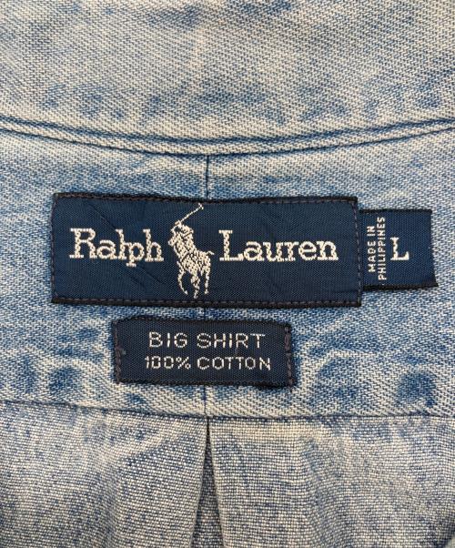RALPH LAUREN（ラルフローレン）RALPH LAUREN (ラルフローレン) BIG SHIRT デニムBDシャツ インディゴ サイズ:Lの古着・服飾アイテム