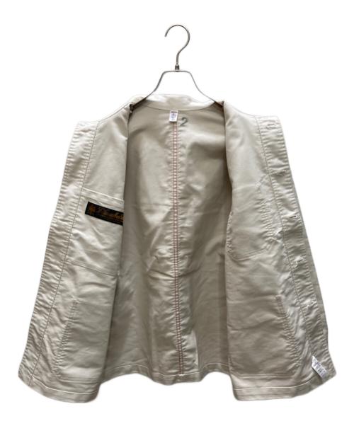 le travailleur gallice（ル・トラヴァイユール・ガリス）le travailleur gallice (ル・トラヴァイユール・ガリス) LA VESTE モールスキン ワークジャケット アイボリー サイズ:2の古着・服飾アイテム