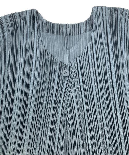 PLEATS PLEASE（プリーツプリーズ）PLEATS PLEASE (プリーツプリーズ) プリーツカーディガン グレー サイズ:3の古着・服飾アイテム