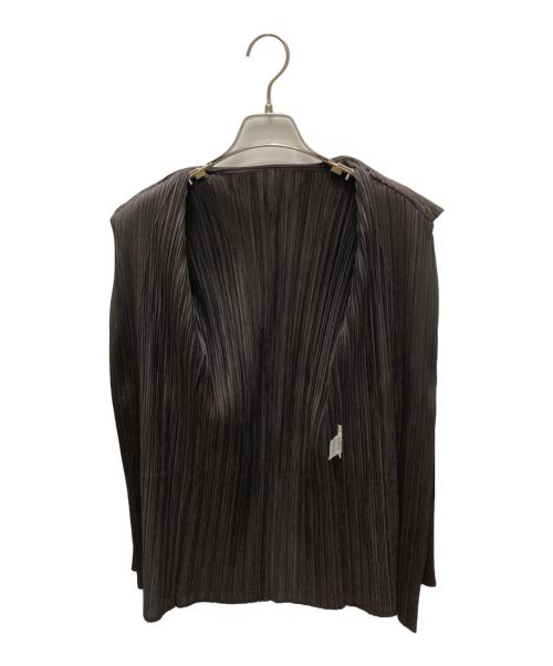 PLEATS PLEASE（プリーツプリーズ）PLEATS PLEASE (プリーツプリーズ) プリーツジャケット ブラウン サイズ:3の古着・服飾アイテム