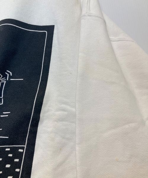 JERZEES（ジャージーズ）JERZEES (ジャージーズ) アートプリントスウェット ホワイト サイズ:Lの古着・服飾アイテム