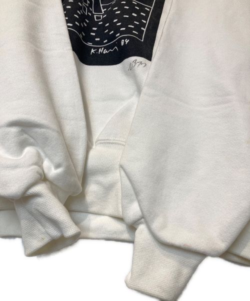 JERZEES（ジャージーズ）JERZEES (ジャージーズ) アートプリントスウェット ホワイト サイズ:Lの古着・服飾アイテム