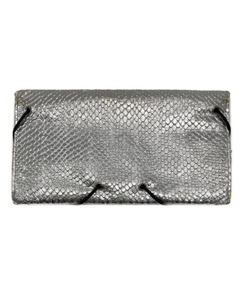 MM6 Maison Margiela（エムエムシックスメゾンマルジェラ）MM6 Maison Margiela (エムエムシックス メゾンマルジェラ) パイソン柄長財布 グレーの古着・服飾アイテム