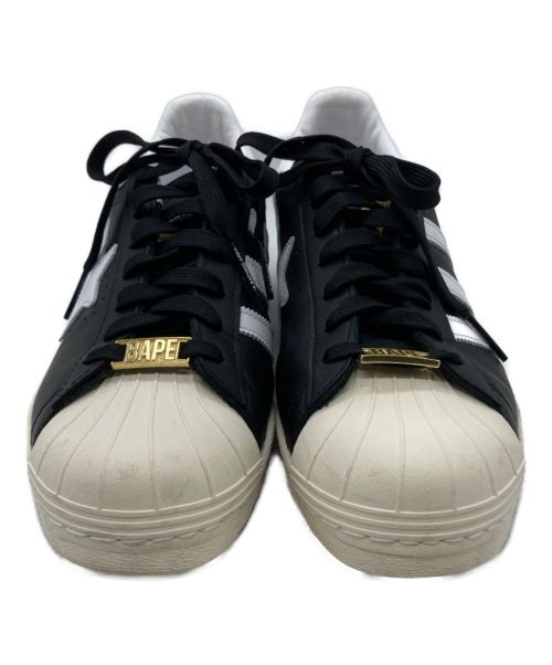 adidas（アディダス）adidas (アディダス) A BATHING APE (アベイシングエイプ) SUPER STAR 80S ブラック サイズ:27.5の古着・服飾アイテム