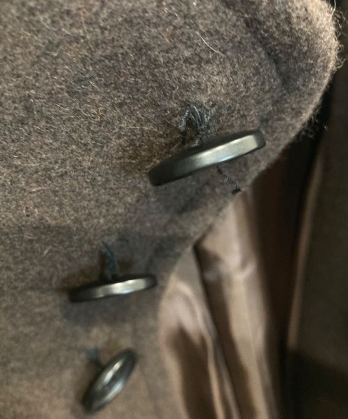 BASISBROEK（バージスブルック）BASISBROEK (バージスブルック) GREAT スタンドカラーコート ブラウン サイズ:2の古着・服飾アイテム