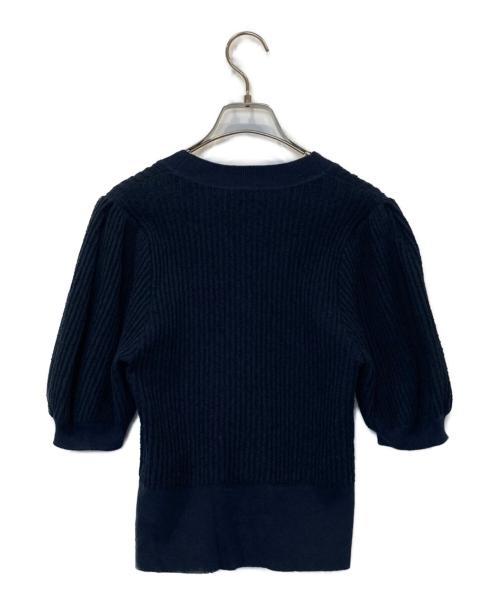 CELFORD（セルフォード）CELFORD (セルフォード) ツイード半袖カーディガン ネイビー サイズ:38の古着・服飾アイテム