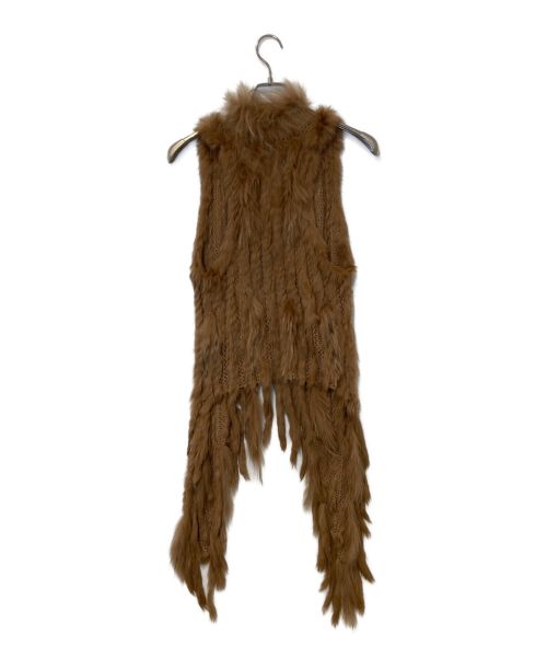 LOVELESS（ラブレス）LOVELESS (ラブレス) ラビットファーべスト ブラウン サイズ:FREEの古着・服飾アイテム