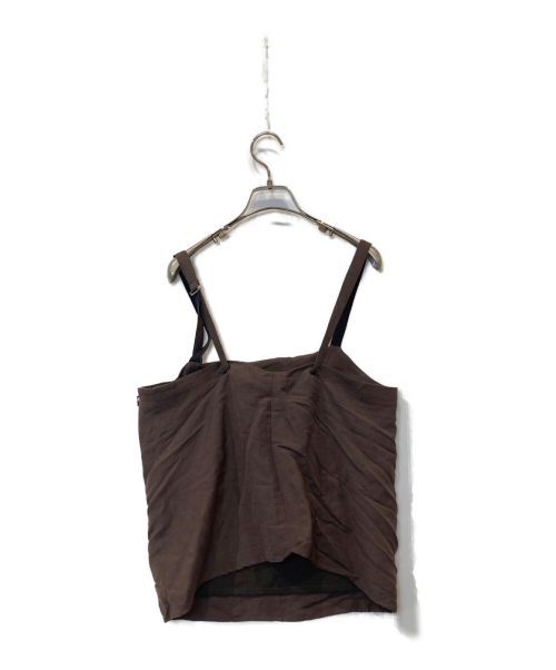 ELENDEEK（エレンディーク）ELENDEEK (エレンディーク) バックストラップリネンキャミ ブラウン サイズ:FREEの古着・服飾アイテム