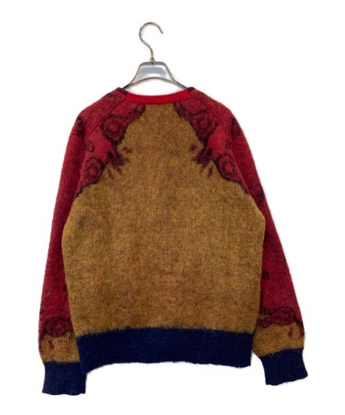 TOGA PULLA（トーガ プルラ）TOGA PULLA (トーガ プルラ) モヘヤジャガードニットカーディガン レッド サイズ:36の古着・服飾アイテム