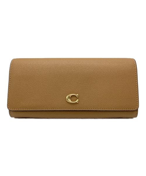 COACH（コーチ）COACH (コーチ) フラップ ウォレット ベージュの古着・服飾アイテム