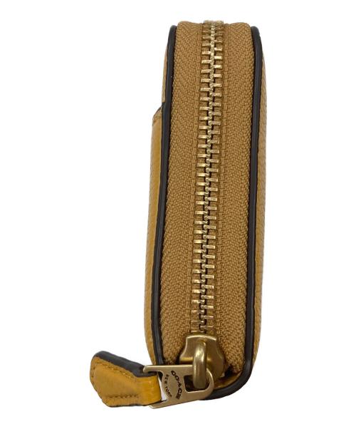 COACH（コーチ）COACH (コーチ) アコーディオン ジップ ウォレット イエローの古着・服飾アイテム