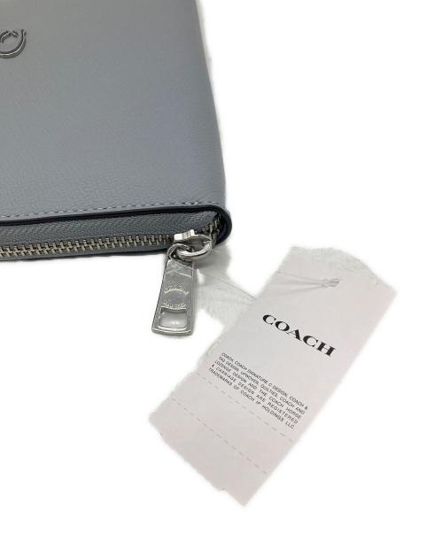 COACH（コーチ）COACH (コーチ) アコーディオン ウォレット・シグネチャーキャンバス インテリア グレーブルー(GREY BLUE)の古着・服飾アイテム
