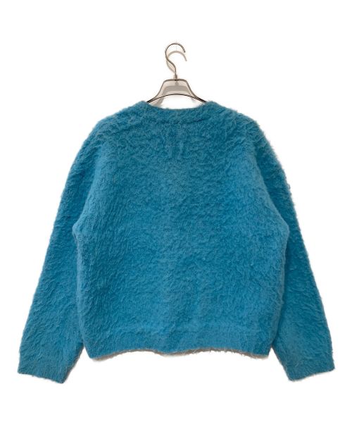 NO MAINTENANCE（ノーメンテナンス）NO MAINTENANCE (ノーメインテナンス) ELECTRIC BLUE SHAG CARDIGAN / シャギーカーディガン ブルー サイズ:XLの古着・服飾アイテム