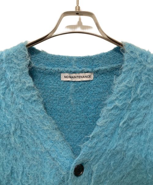 NO MAINTENANCE（ノーメンテナンス）NO MAINTENANCE (ノーメインテナンス) ELECTRIC BLUE SHAG CARDIGAN / シャギーカーディガン ブルー サイズ:XLの古着・服飾アイテム