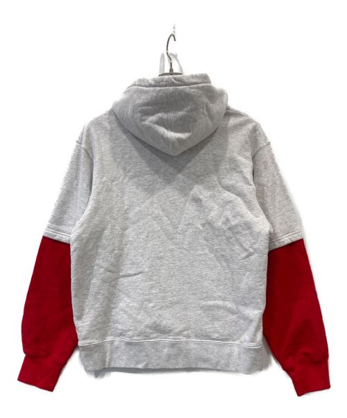 SUPREME（シュプリーム）SUPREME (シュプリーム) XXL Hooded Sweatshirt レッド×グレー サイズ:Sの古着・服飾アイテム